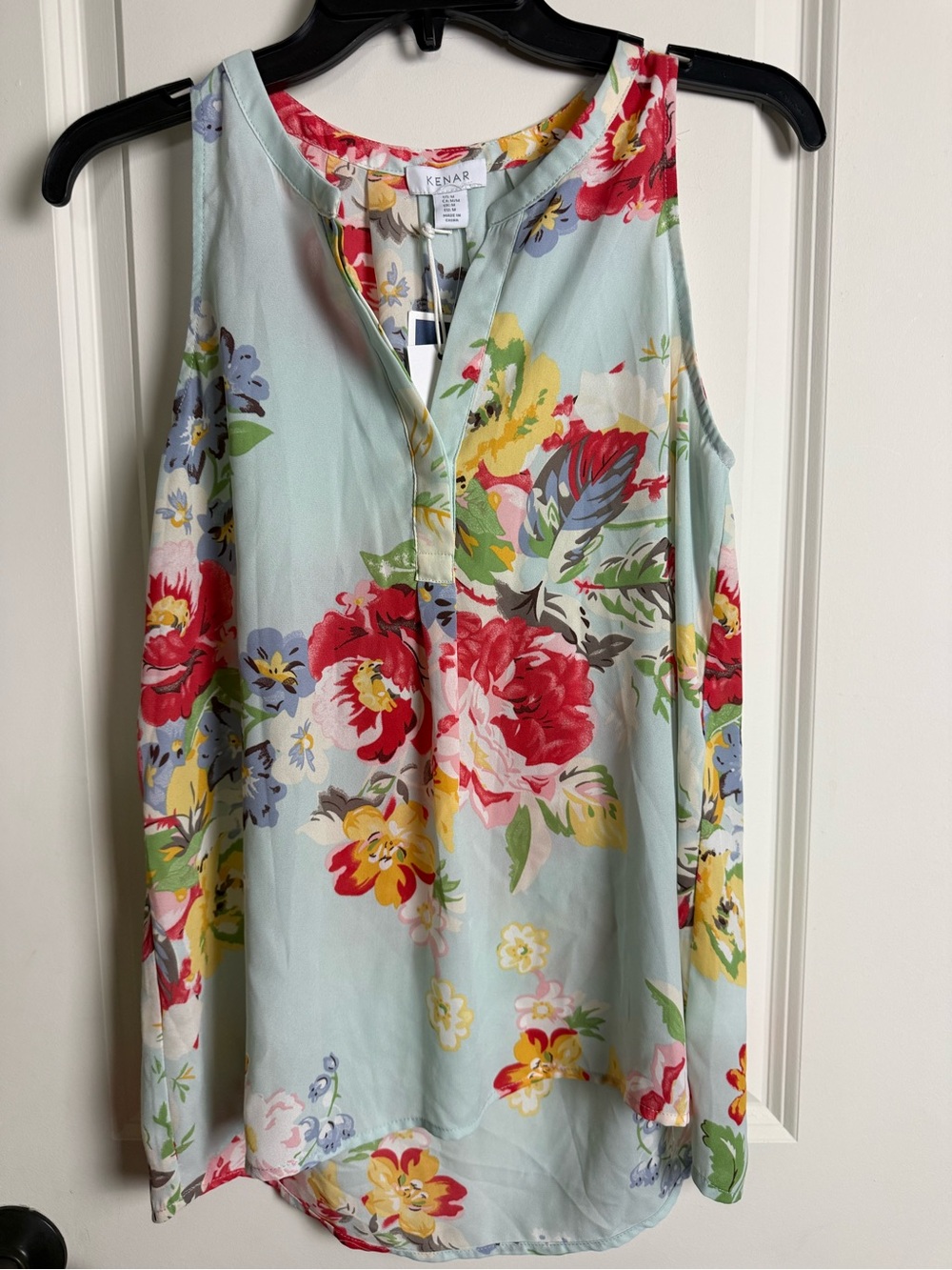 Kenar Light Blue Floral Sleeveless Camisole